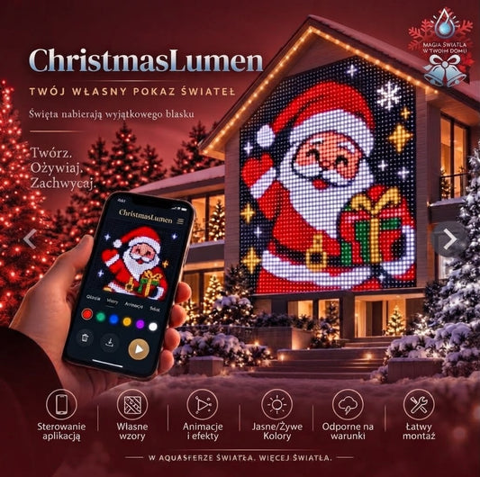 ChristmasLumen Kurtyna Świetlna LED x400 Twórz, Ożywiaj, Zachwycaj
